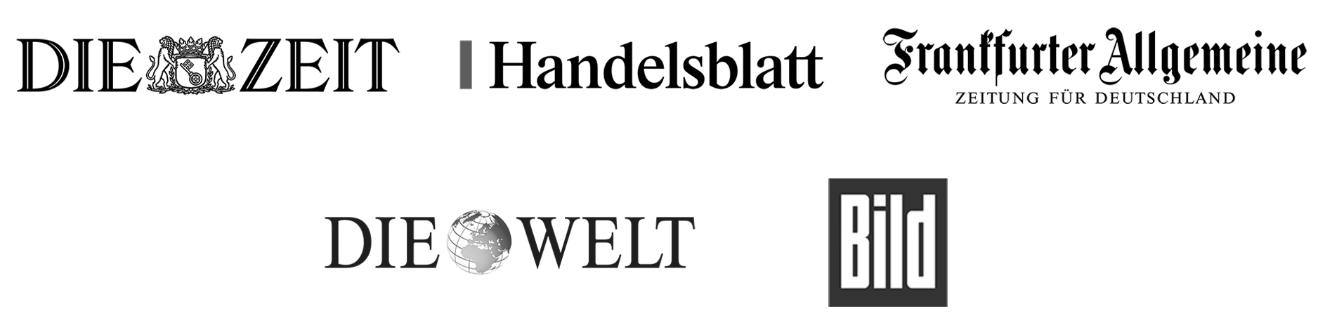 Press logos of media that have reported on Sebastian Sauerborn